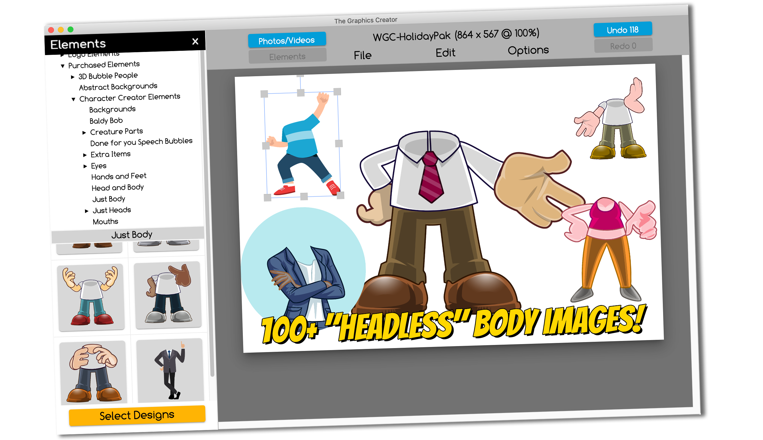 Headless body images